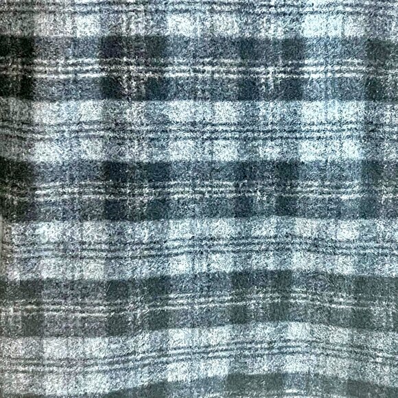 Men’s Blue Plaid 1/4 Zip Pullover Flannel Sweater XXL John Wayne Stock & Supply - Picture 5 of 11